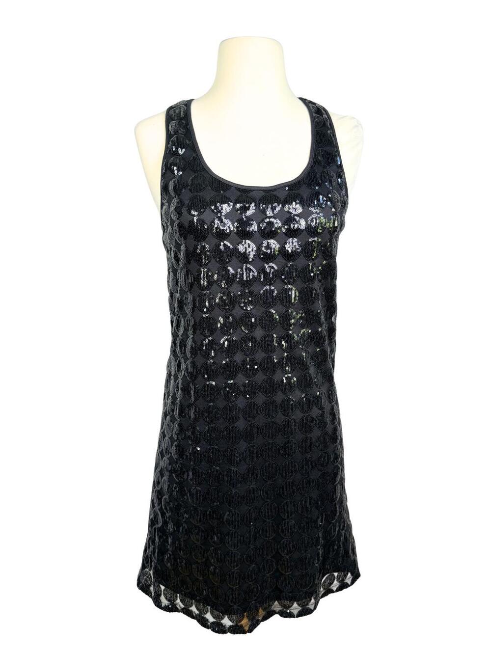 Hype Black Sequin Mini Dress Size Small Y2K Indie Sleaze Party Dress